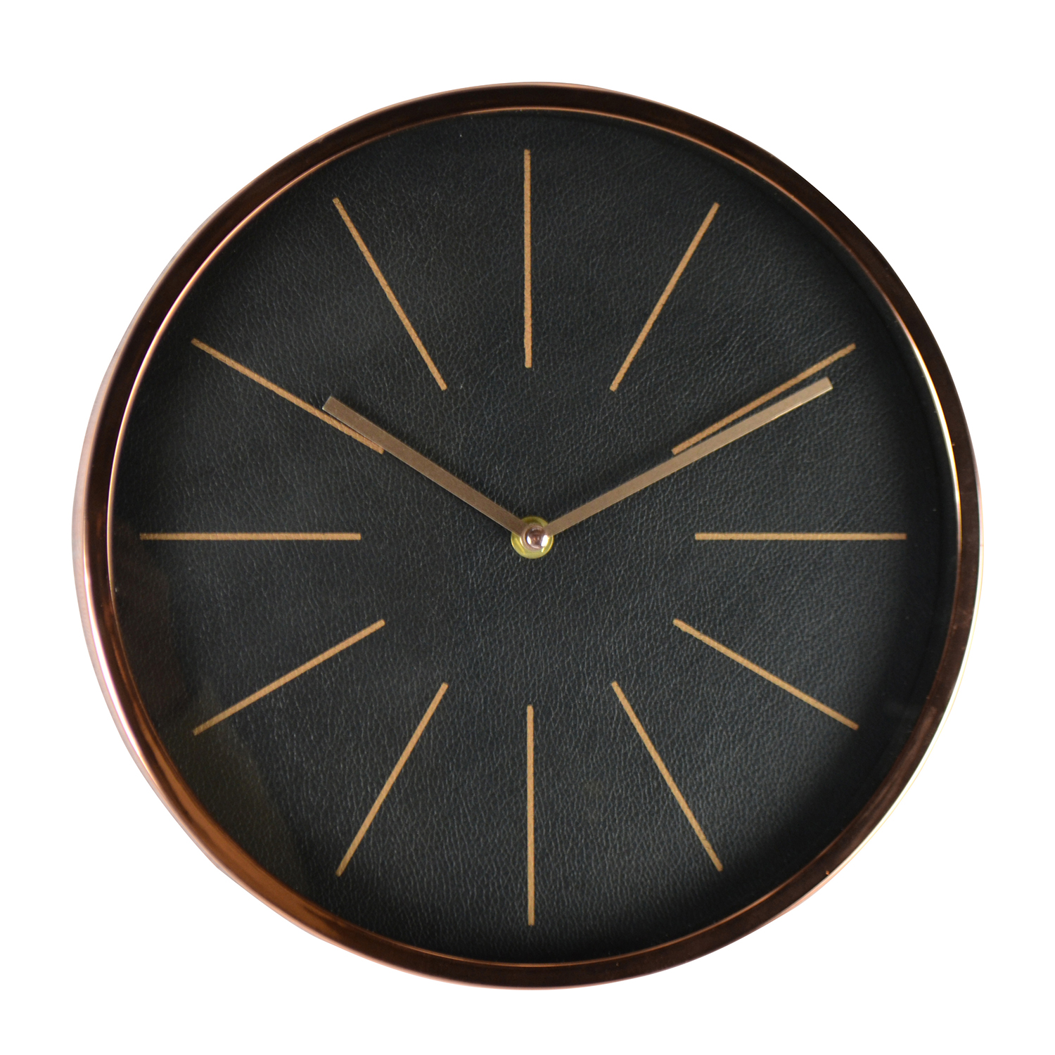 12" ROUND ROSE GOLD WALL CLOCK
