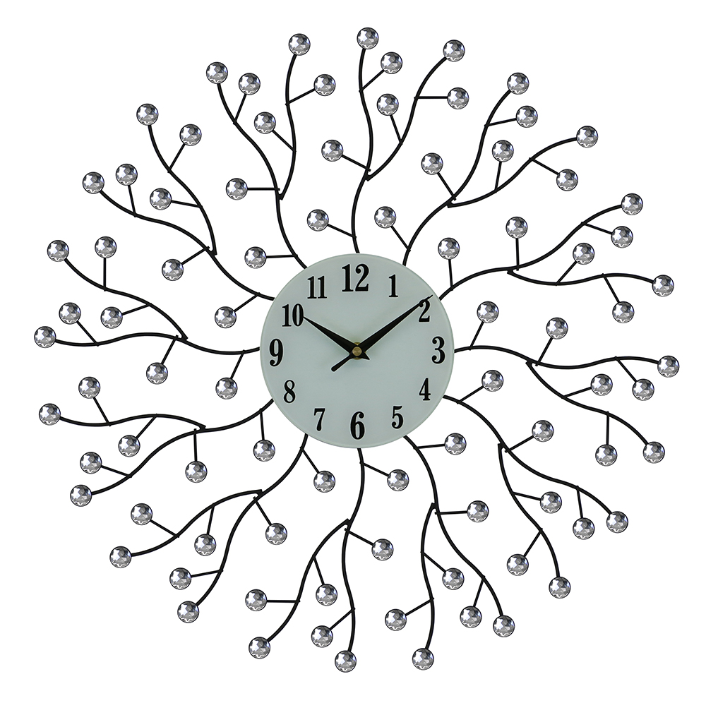 20" ROUND WALL CLOCK, ABSTRACT BRANCHES