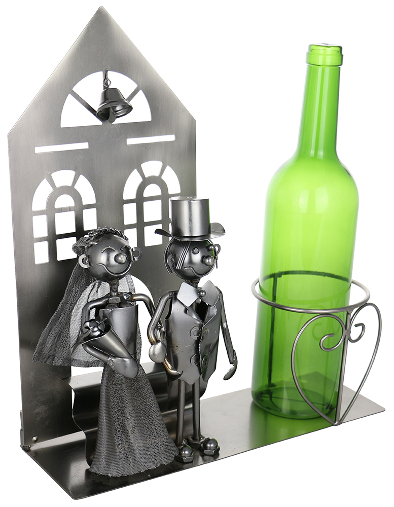 13X11 BOTTLE HOLDER, BRIDE AND GROOM AT CHURCH