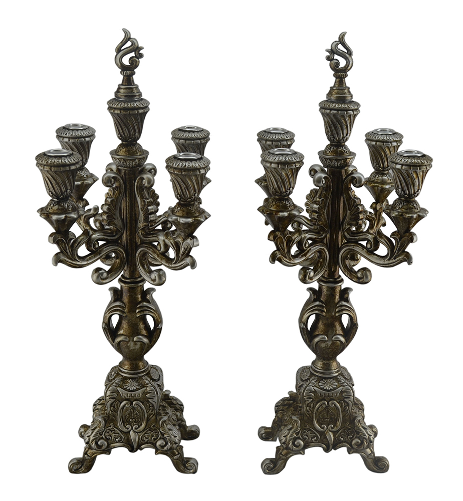 PAIR OF 21" CANDLE HOLDERS