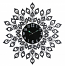 28" ROUND BLK PEACOCK FEATHER STYLE WALL CLOCK
