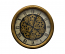 Moving Gears Antique Distressed Gold Metal Wall Clock w/Roman Numerals