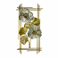 16X30 FLORAL WALL PLAQUE IN SILVER & GOLD