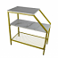 24X24X12 MARBLE STYLE & GOLD SIDE TABLE