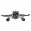 34X14 AIRPLANE STYLE WALL CLOCK