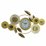 37X24 GOLD, CHROME, & WHT WALL CLOCK