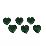 6-PC SET OF 2.5x2.5 GREEN ALABASTER HEARTS