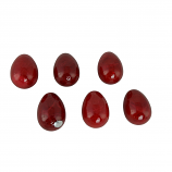 6-PC SET OF 2.5x1.5 RED ALABASTER EGGS