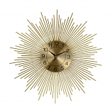 20" ROUND GOLD SPIKES WALL CLOCK