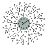 20" ROUND WALL CLOCK, ABSTRACT BRANCHES