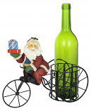 11X9 SANTA CLAUS ON TRICYCLE BOTTLE HOLDER