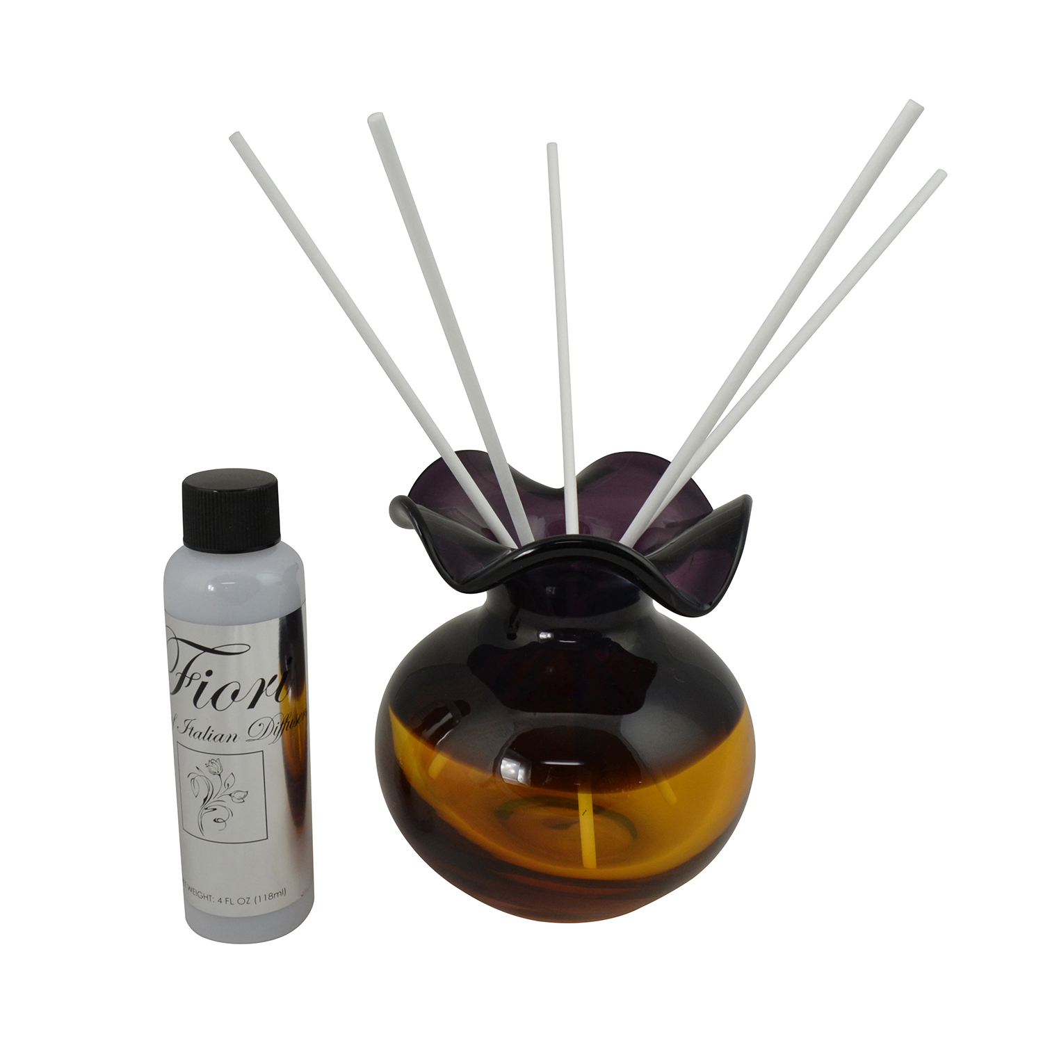 5X5 PURPLE & AMBER GLASS DIFFUSER