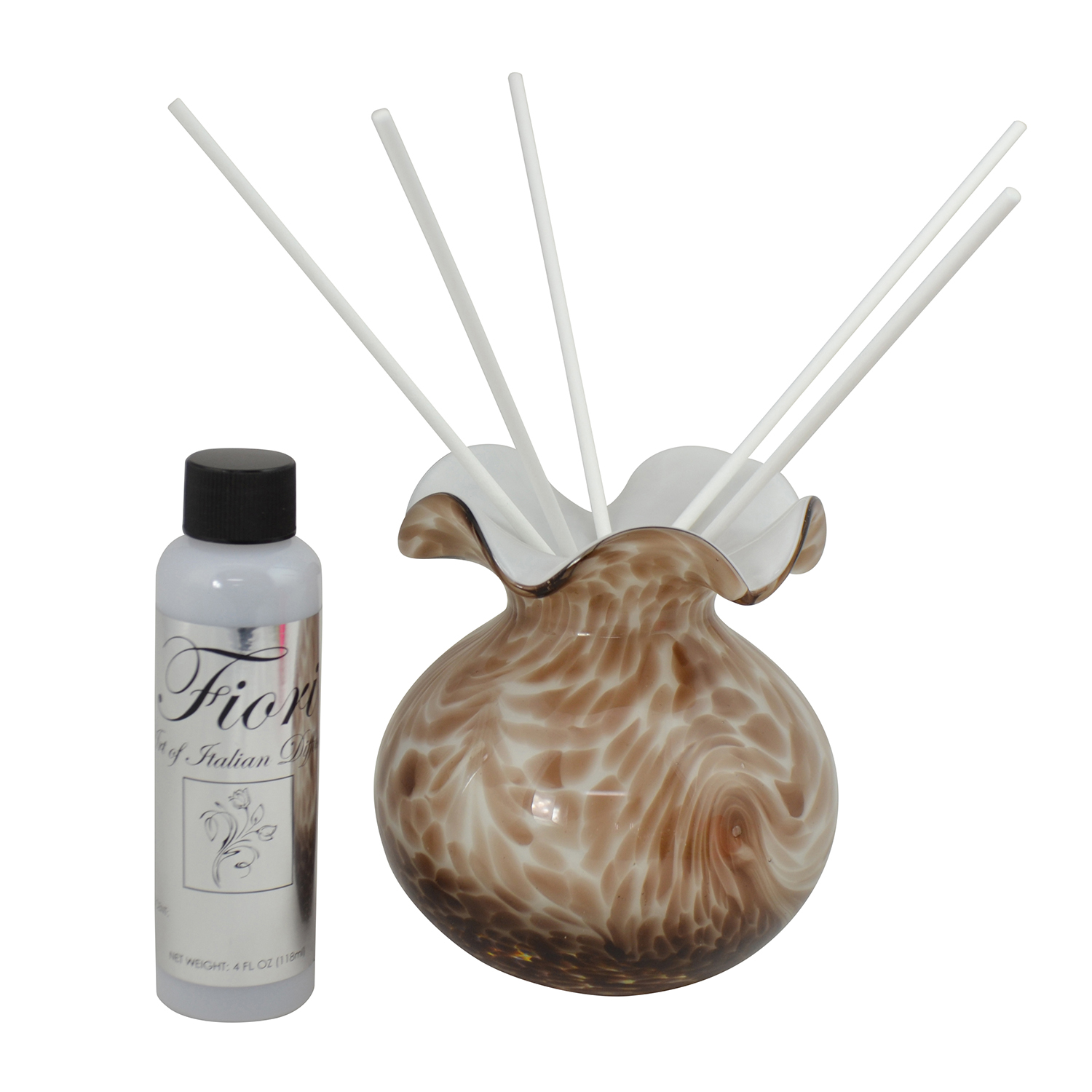 5X5 BROWN & WHITE GLASS DIFFUSER