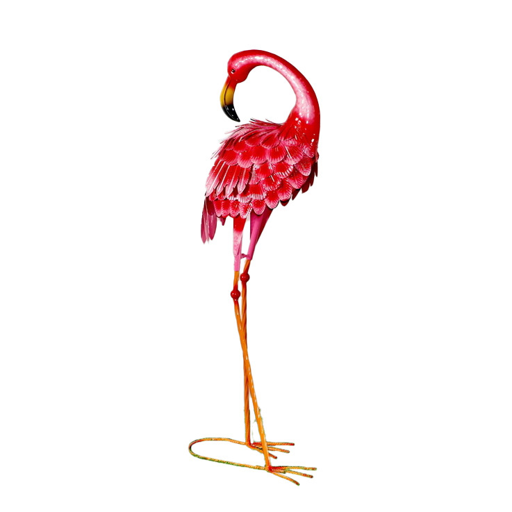 31X11 PINK & ORANGE FLAMINGO (HEAD BACK)