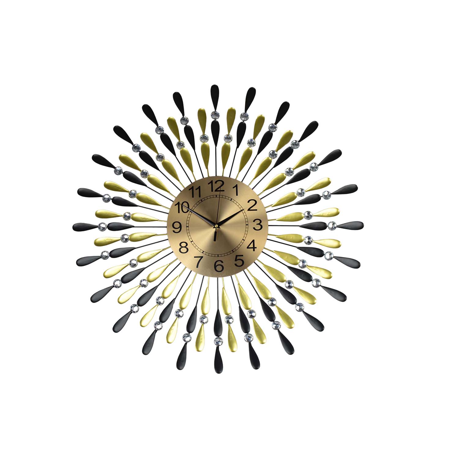 27" GOLD & BLK WALL CLOCK