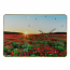 23.5X15.5 WALL CLOCK, RED POPPY FIELDS