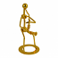 7" GOLD SAX PLAYER