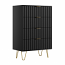 35.5X23.5X13.5 4 DRAWER BLK CURIO