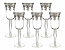6-PC SET OF 9" FLUTE W/ SILVER DEC.