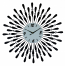 24" ROUND WALL CLOCK, BLACK DROPLETS