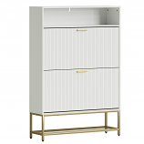 45.5X31.5X9.5 2 DRAWER WHITE SHOE RACK