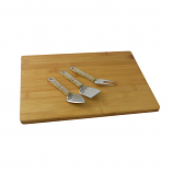 CHEESE BOARD W/ 3PC UTENSIL SET, GOLD & CRYSTAL PIECES