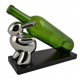 10X7X4 SILVER RABBIT BOTTLE HOLDER