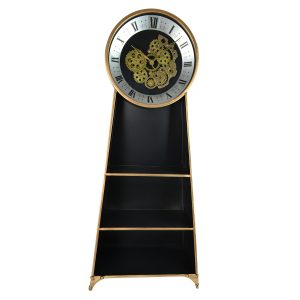 39X16 FLOOR STYLE CLOCK W/ SHELVES