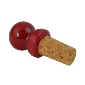 3" RED ALABASTER WINE STOPPER