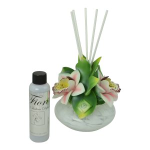 6" DIFFUSER W/ CREAM/PINK ORCHIDS