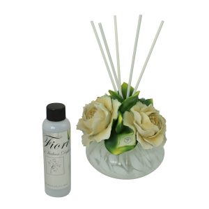 6" DIFFUSER W/ 3 CREAM PEONIES