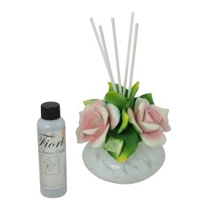 6" DIFFUSER W/ 3 PASTEL PINK ROSES