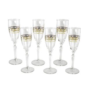 6-PC SET OF FLUTE WITH FLORAL DESIGN