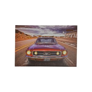 24X16 RED MUSTANG ON ROUTE 66