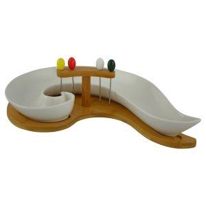 14X9 CURVED BOWL W/ 4 PICKS