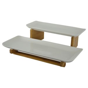 13X11X4 2-LEVEL RECTANGULAR PLATTERS