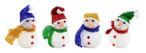 4PC SET OF 6" XMAS TREE ORNAMENT, ASSORTED SNOWMEN