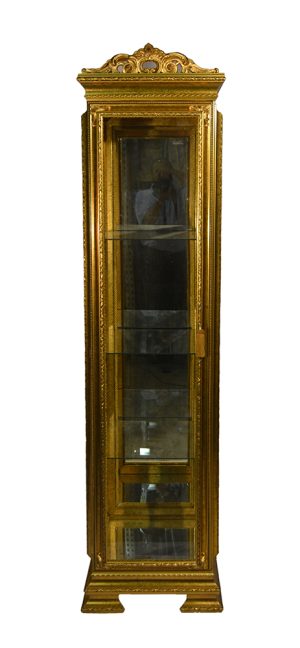 16X16X69 ANTIQUE GOLD CABINET
