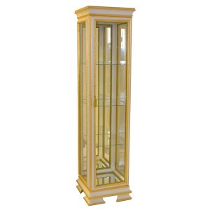 65X16X16 WHT & GOLD CABINET