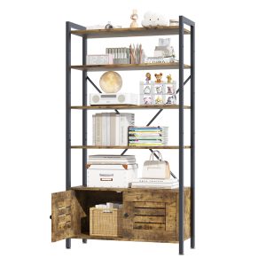 27X12X56 BRWN 4 SHELF CABINET
