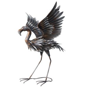 26X14 COPPER/SILVER OPEN WING FLAMINGO