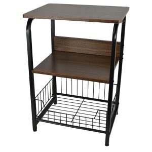 22X16X12 BRWN & BLK SIDE TABLE