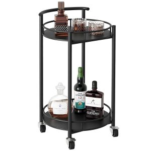 30X15 2 LEVEL BLK KITCHEN CART