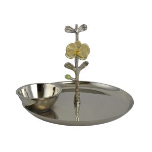 12X9.5 FLAT PLATTER W/ DIP BOWL