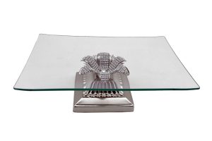 10X10X4 SQUARE PLATTER ON BASE