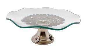 14X5 WAVED ROUND PLATTER ON BASE