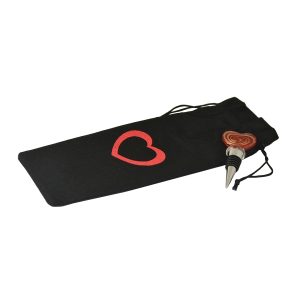 WINE BAG & STOPPER SET, RED HEART