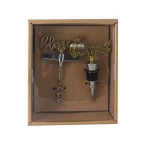 CORK OPENER & STOPPER SET, "BLESSED"