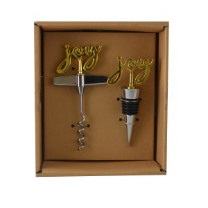 CORK OPENER & STOPPER SET, "JOY"