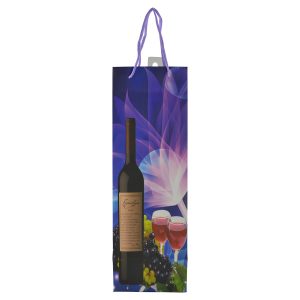14" WINE BAG, BOTTLE W/ 2 GLASSES